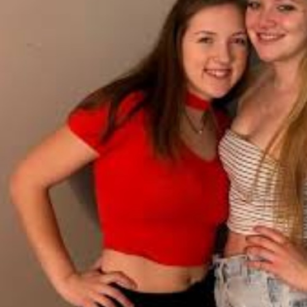 Red crop top